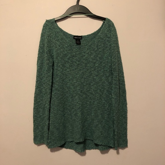 Wet Seal Green Knit Sweater - Picture 1 of 4